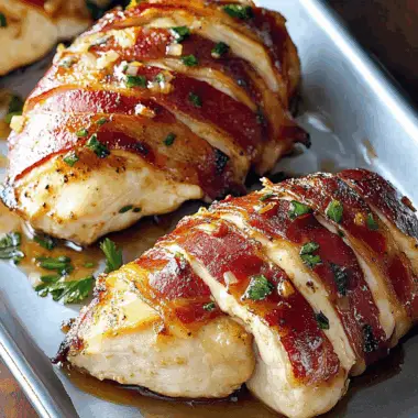 Crispy Bacon-Wrapped Juicy Chicken Breasts