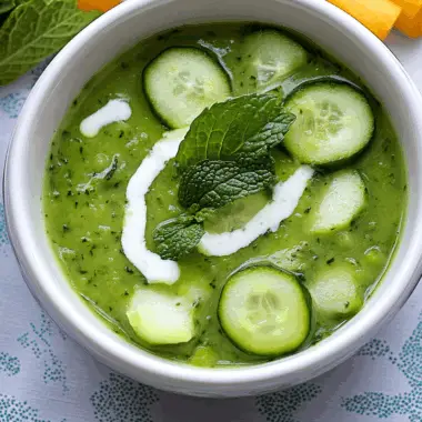 Refreshing Garden Green Chilled Soup