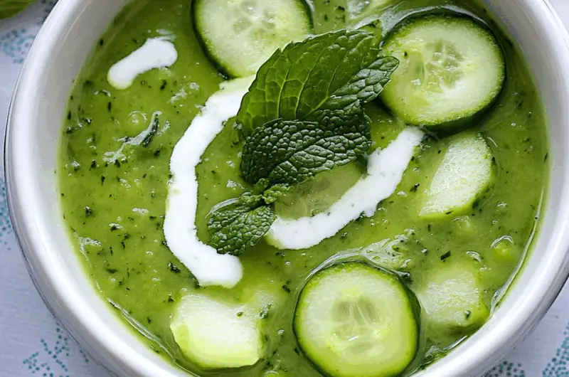 Refreshing Garden Green Chilled Soup
