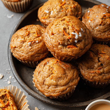 Fluffy Banana Carrot Muffins with Warm Spices