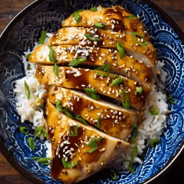 Glazed Teriyaki Chicken with Toasted Sesame Finish