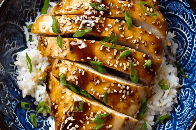 Glazed Teriyaki Chicken with Toasted Sesame Finish