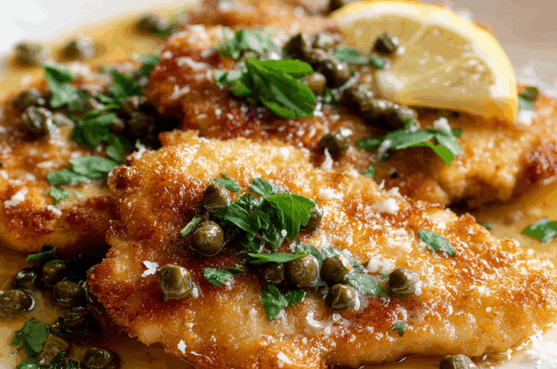 Zesty Lemon Chicken Piccata with Capers and Parsley