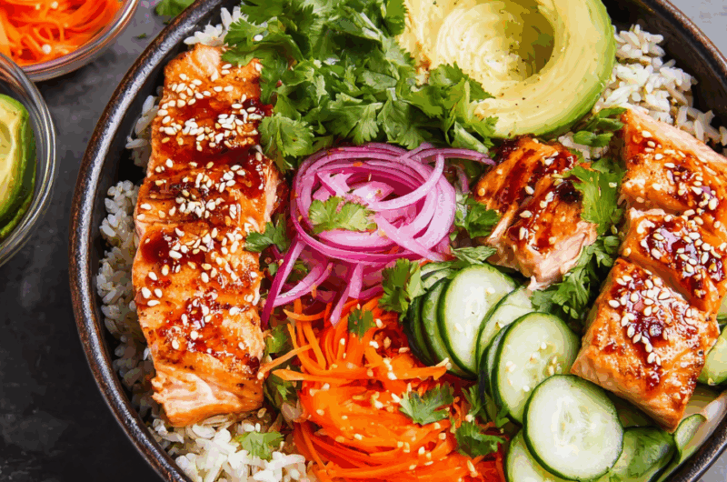 Flavorsome Spicy Salmon Power Bowls
