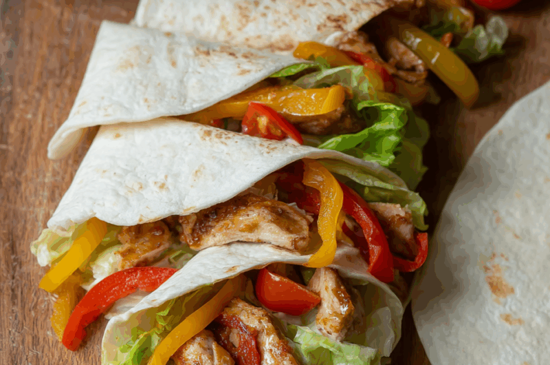 Build-Your-Own Mild Chicken Fajitas with Fresh Veggies & Cheddar