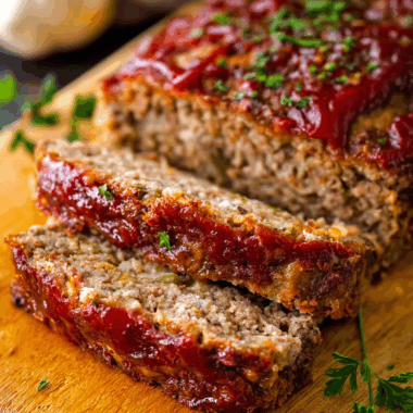 Savory Glazed Meatloaf with Onion and Herb Infusion