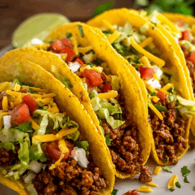 Juicy Tex-Mex Beef Tacos with Homemade Seasoning and Crispy Shells