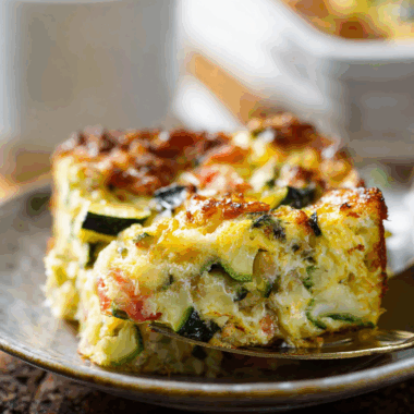 Fluffy Garden Zucchini and Ricotta Strata