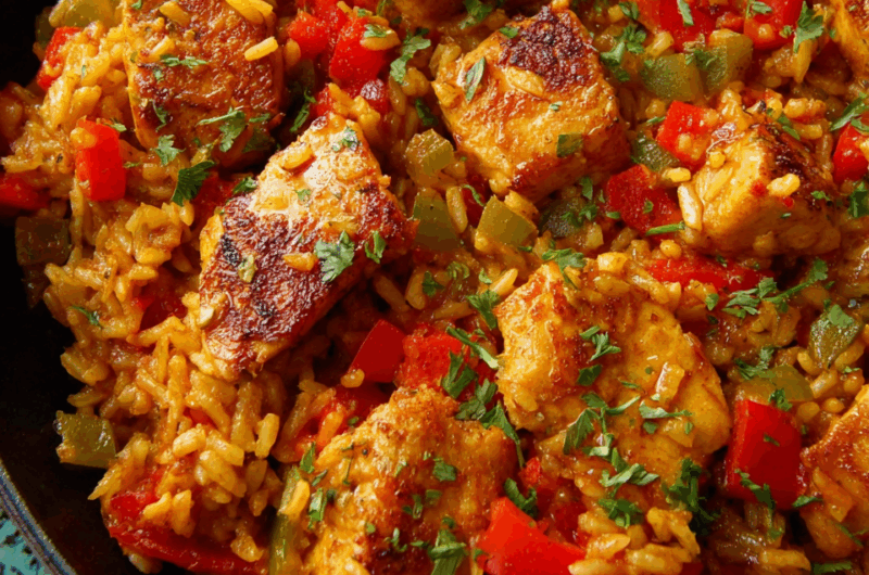 Spanish Chicken and Saffron Rice Delight