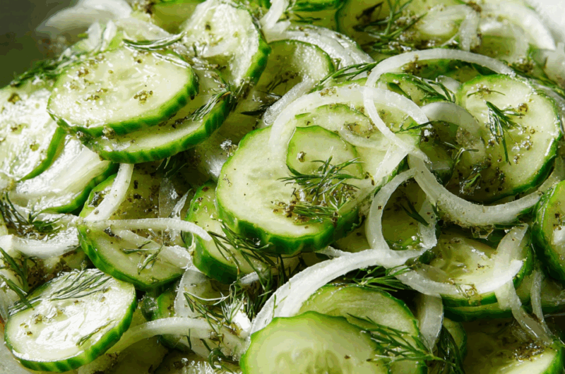 Sweet & Tangy Dill-Marinated Cucumber Delight