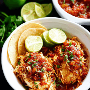 Simple Slow-Cooked Salsa Chicken