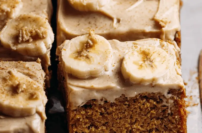 Irresistible Brown Butter Banana Bread Bars with Sweet Frosting