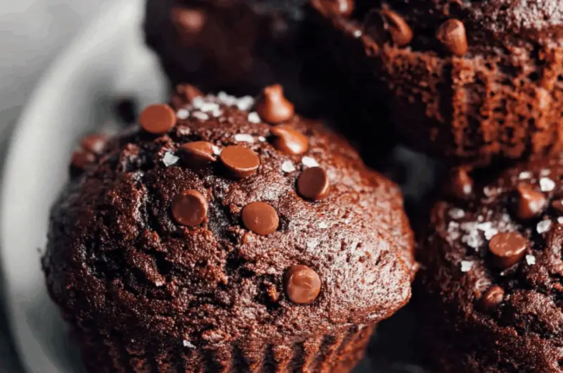 Irresistible Double Chocolate Chip Muffins with Melty Goodness