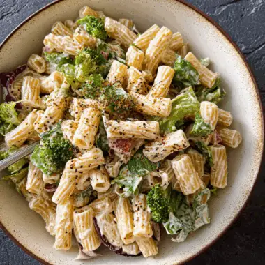 Creamy Chickpea Pasta Salad with Lemon-Tahini Dressing