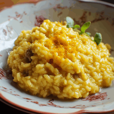 Saffron-Infused Milanese Risotto with Parmesan and Bone Marrow