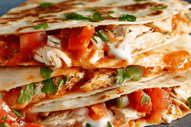 Zesty Chicken Quesadillas with Fresh Pico de Gallo