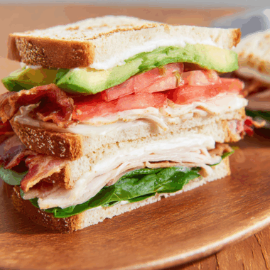 Stacked California Club with Bacon, Turkey & Avocado