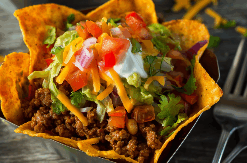 Crunchy Walking Tacos: Fritos Bags Loaded with Taco Goodness
