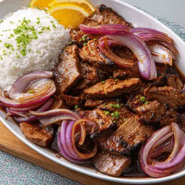 Tender Filipino Beef Steak in Savory Soy Sauce and Garlic
