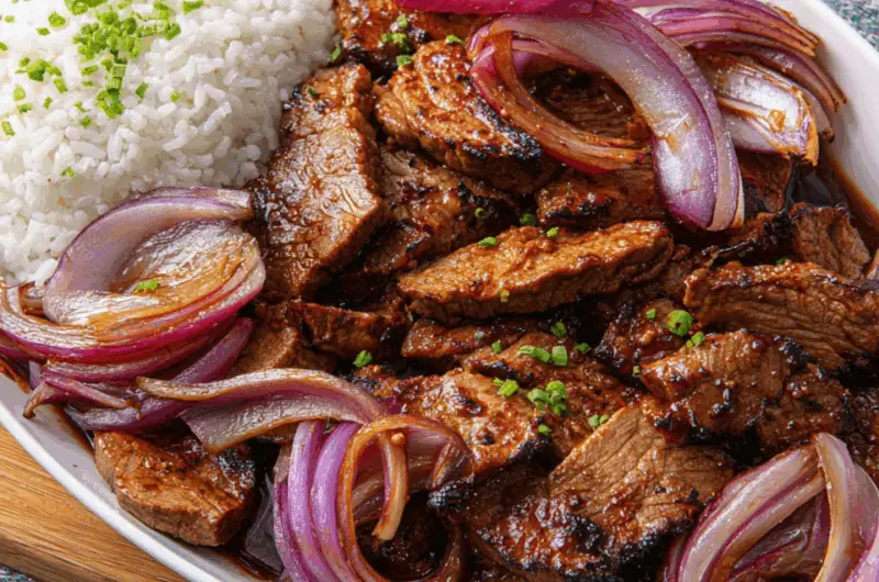 Tender Filipino Beef Steak in Savory Soy Sauce and Garlic
