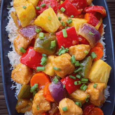 Crispy Sheet Pan Sweet and Sour Chicken with Veggies