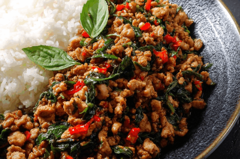Zesty Thai Basil Chicken Stir-Fry with a Kick