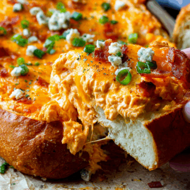 Spicy Cheesy Buffalo Chicken French Bread Delight