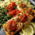 Zesty Lemon-Pepper Salmon with Fresh Tomatoes and Couscous