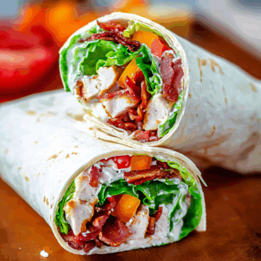 Creamy Chicken Bacon Ranch Tortilla Wraps