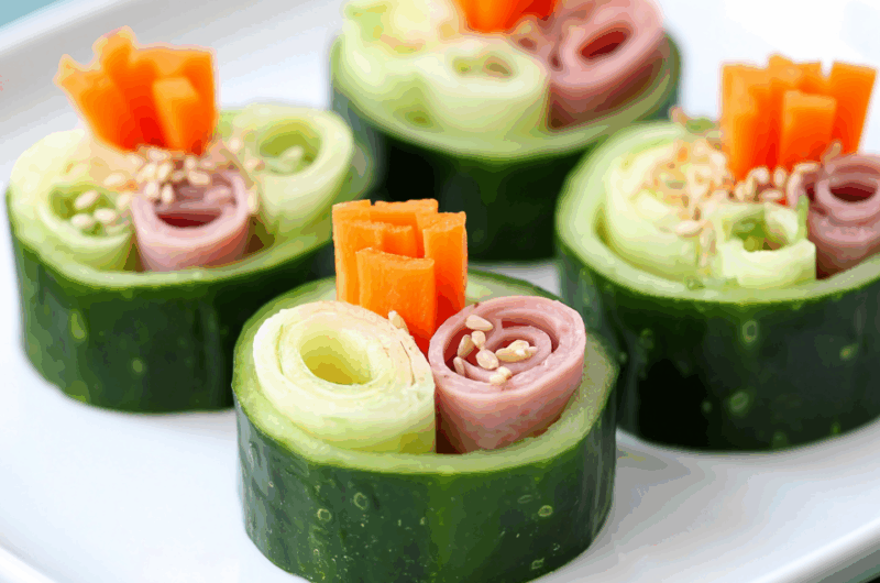 Fun and Fresh Cucumber Sushi Bites for Little Hands