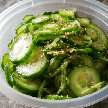 Sweet and Tangy Japanese Sunomono Salad with Toasted Sesame