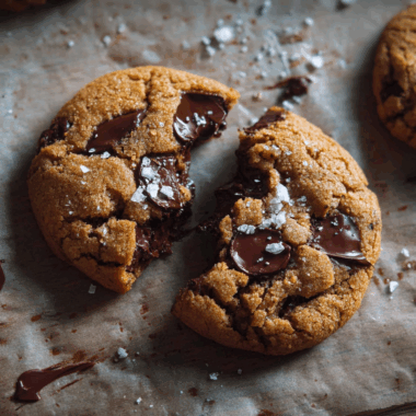 Decadent, Chewy Vegan Chocolate Chip Cookies with Sea Salt