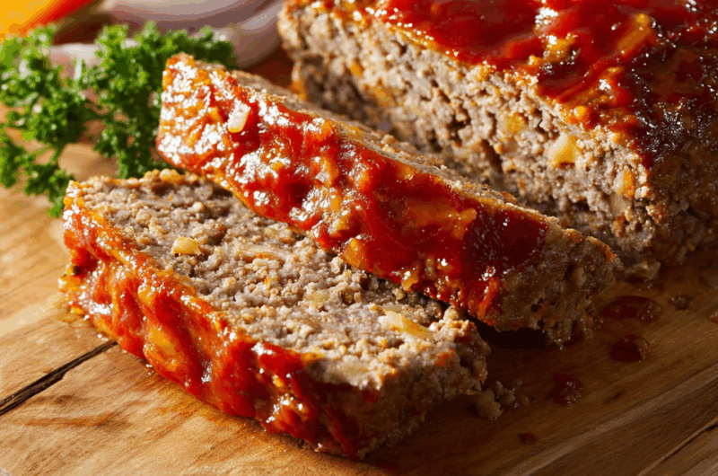 Ultimate Cheddar-Topped Beef Meatloaf with Sweet Glaze