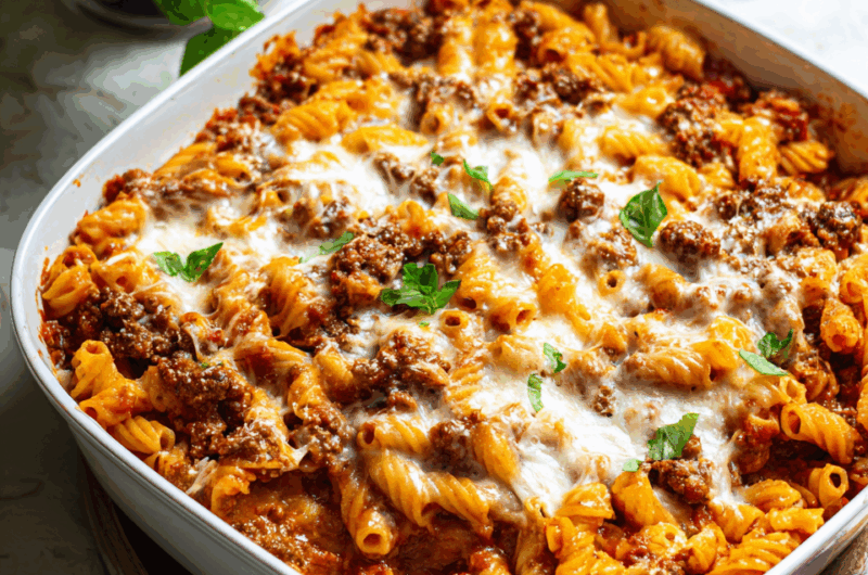 Cheesy Beef & Pasta Bake