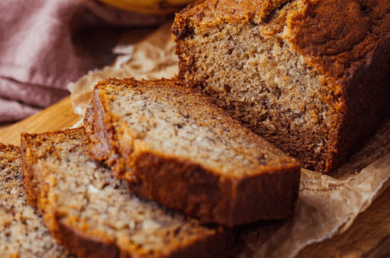Classic Moist Banana Bread with a Hint of Cinnamon