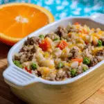 Cheesy Ground Beef and Brown Rice Bake