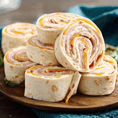 Savory Ranch Ham & Cheese Tortilla Pinwheels