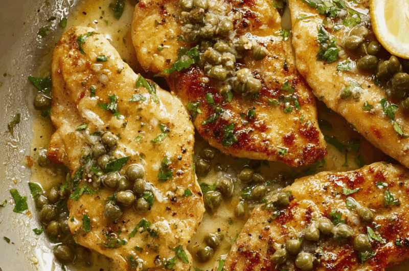 Zesty Skillet Chicken Piccata in Lemon Caper Sauce