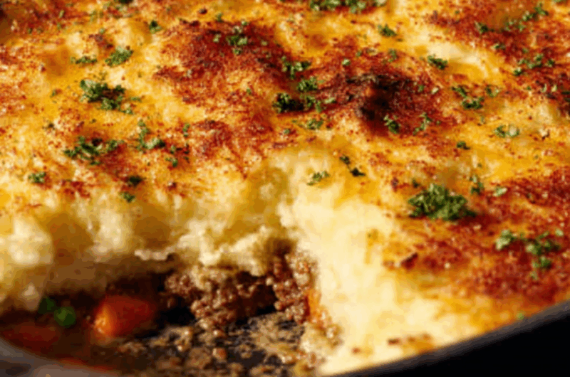 Smoky Guinness Lamb Shepherd’s Pie with Cheddar Mash