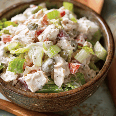 Sweet & Tangy Chicken Salad with Apples and Olives