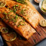Smoky Grilled Cedar Planked Salmon With Asian Marinade