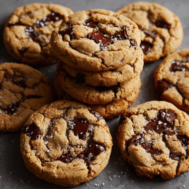 Chewy Chocolate Chip Cookies with Tahini Twist