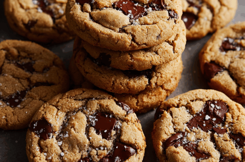 Chewy Chocolate Chip Cookies with Tahini Twist