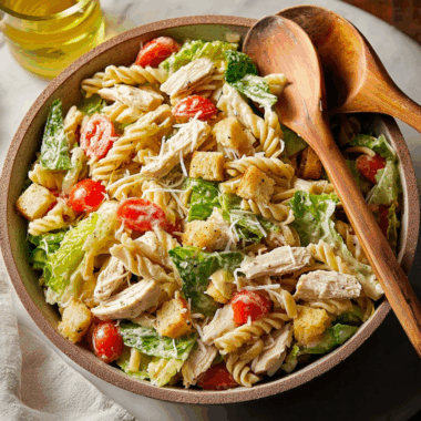 Crisp Chicken Caesar Pasta Toss