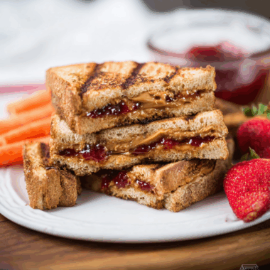 Crispy Grilled Peanut Butter & Jelly Dippers