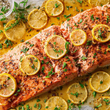 Oven-Roasted Salmon with Garlic, Honey, and Lemon