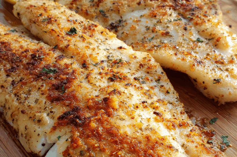 Crispy Parmesan-Crusted Broiled Tilapia with Zesty Herbs
