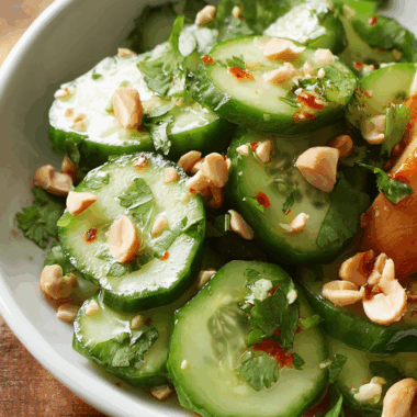 Crisp Thai Cucumber Salad with Sweet & Tangy Dressing