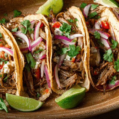 Tender Slow-Cooked Brisket Tacos with Zesty Toppings