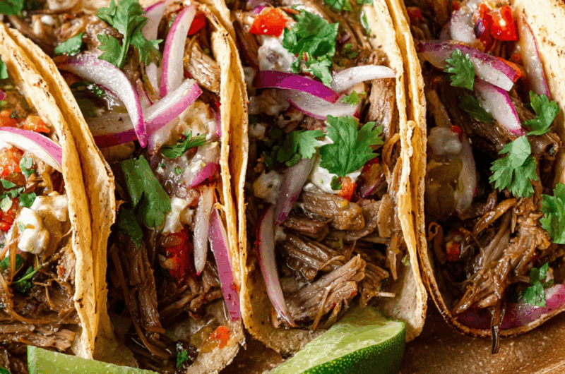 Tender Slow-Cooked Brisket Tacos with Zesty Toppings